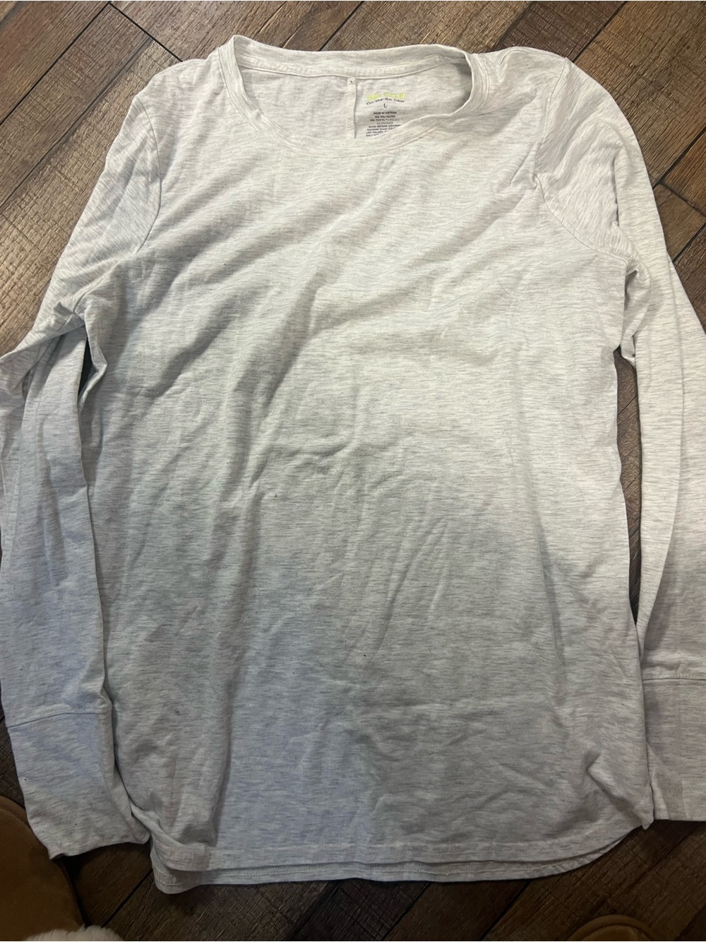 tek gear Women's Long Sleeve Crew Neck Tee in Heather Gray